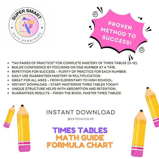 140 page Times Tables Mastery – Complete Practice for Multiplication 0 to 12 - daily repetition for guaranteed success