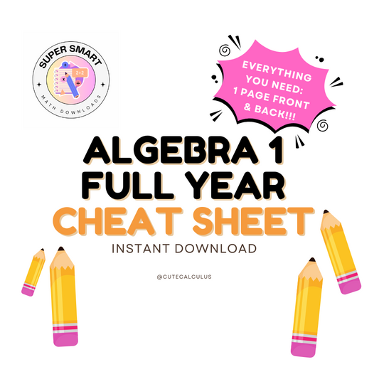 How to Study for Your Algebra 1 Final Exam: Veteran Teacher’s Guide (+ Free Printable Cheat Sheet!)