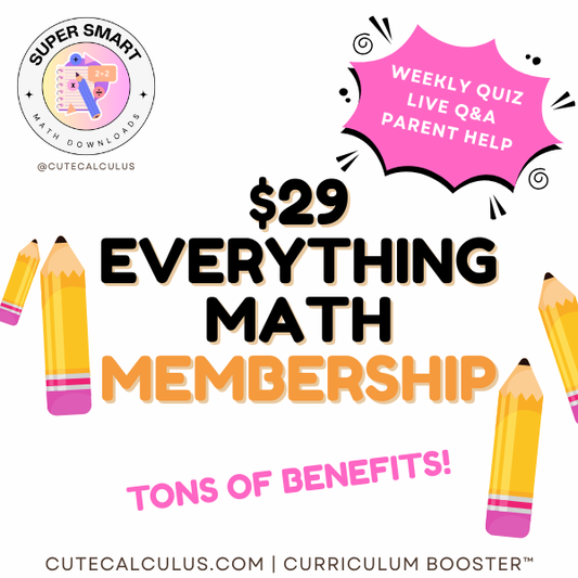 $29 Everything Math Membership | Your Math Savior | Cute Calculus