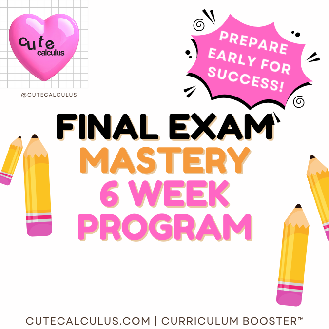 CuteCalculus Final Exam Mastery – Private 1:1 Intensive