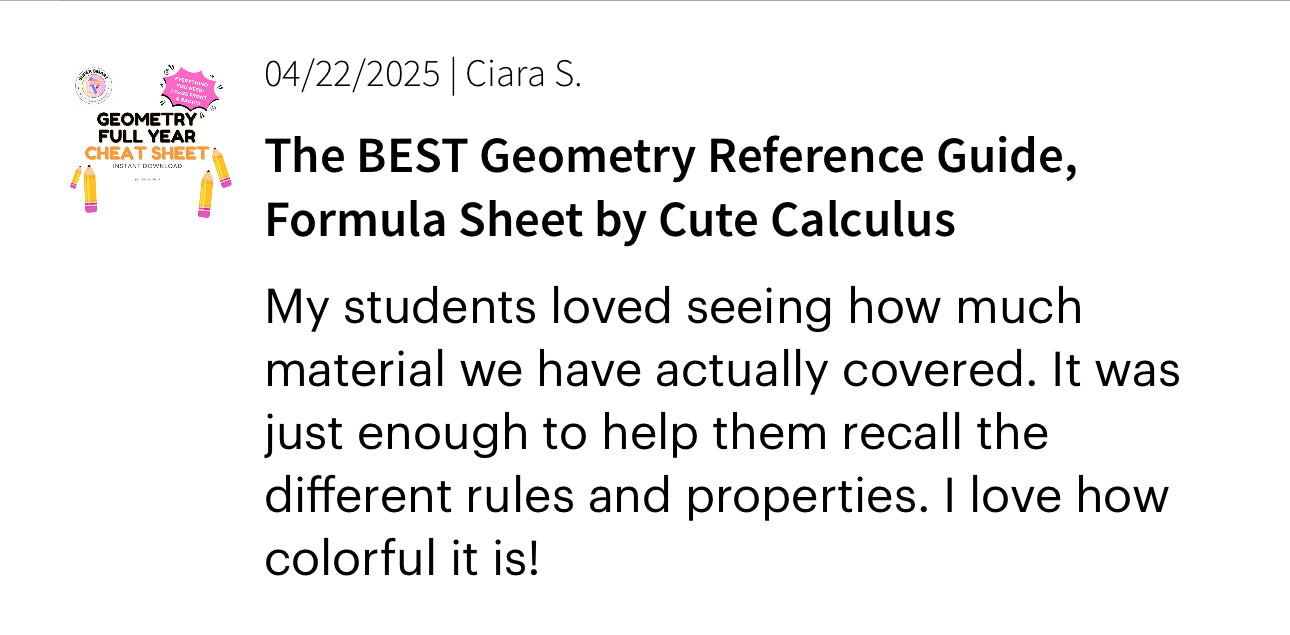 Geometry Essential Study Materials