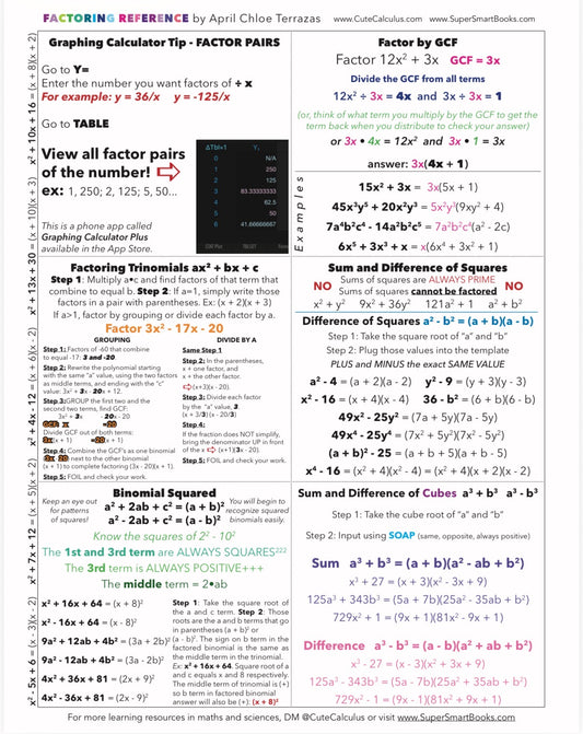 Free Factoring Reference Guide